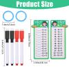 beinkmake 30Pcs Addition and Subtraction Flash Cards Reusable Math Sheets with 4 Dry Erase Pens 2 Rings Self Check Classroom Home Learning Aids Number Games for Grades 1 to 3 view 2