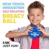Tryeht Self Inflating Ball 5", Rubber New Feel Breacy Ball, Hi Bouncy, Never Need Pump, Neon Blue, Playground Balls, Handball, Dodgeballs, Picnic and School Play in and Outdoor (6 Pack) view 2