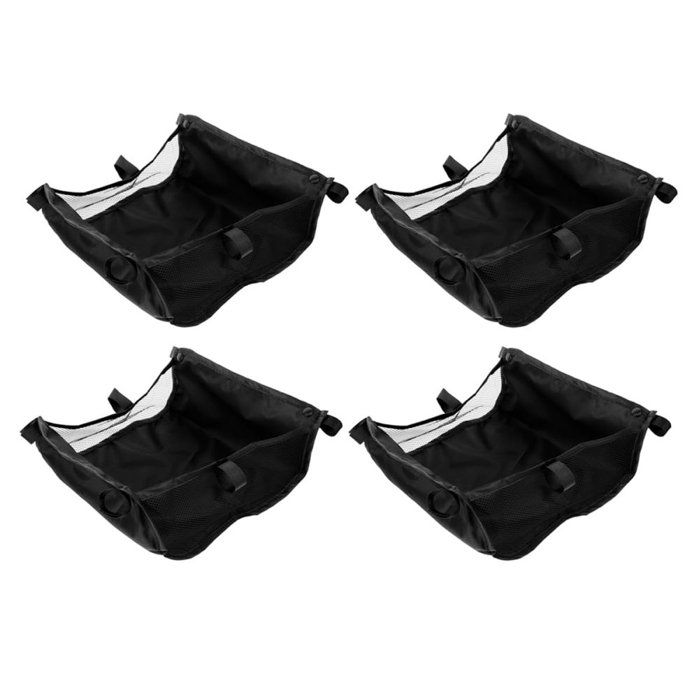 Abaodam 4pcs Stroller Bottom Storage Bag Stroller Storage Organizer Bag Mesh Cargo Net Basket Underseat Basket for