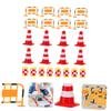 CHICAMPERA 24pcs Boy Girl Traffic Cones Roadblock Educational Plaything for Boy Girl Includes Red Orange Cones Yellow Safety Barrels for Teaching Traffic Awareness and Simulation Play view 2