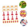 CHICAMPERA 24pcs Boy Girl Traffic Cones Roadblock Educational Plaything for Boy Girl Includes Red Orange Cones Yellow Safety Barrels for Teaching Traffic Awareness and Simulation Play view 3