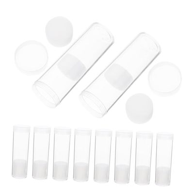 Angoily 10pcs Plastic Tube Coin Holders Airtight Coin Storage for Collectors Clear Design for Easy Viewing Items Stylish Organizer for Home Office