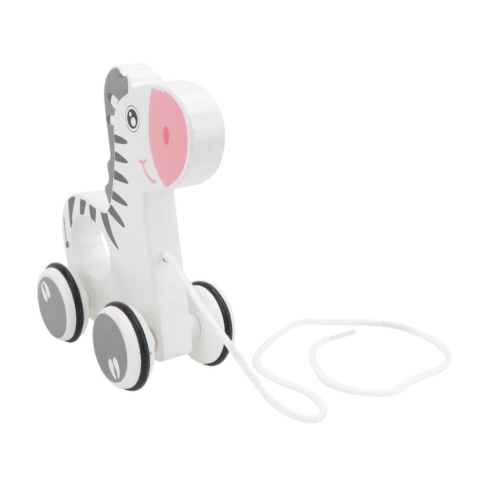Vaguelly 1pc Cartoon Animal Pulling Cart Toy for Boys and Girls Boy Girl Drag Toy Smooth Edges for Showers Birthdays and Christmas