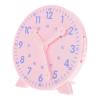 LIOOBO Educational Telling Clock Model Interactive Teaching Tool for Homeschool Classroom Use Pink Develop Management Skills Awareness with Linked Hands Movement view 1
