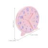 LIOOBO Educational Telling Clock Model Interactive Teaching Tool for Homeschool Classroom Use Pink Develop Management Skills Awareness with Linked Hands Movement view 2