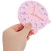 LIOOBO Educational Telling Clock Model Interactive Teaching Tool for Homeschool Classroom Use Pink Develop Management Skills Awareness with Linked Hands Movement view 4