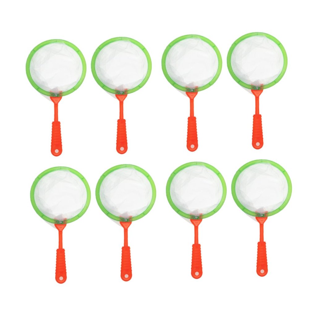 LIOOBO 10PCS Simulated Net Bag Toy Set for Kids Mini Fishing Nets Telescopic Handle for Nature Exploration Random Color