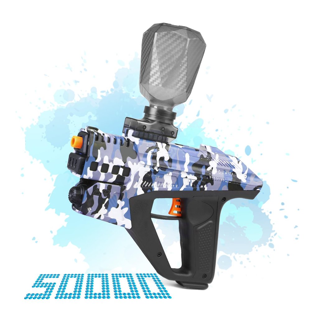 Gel Blaster Digital Screen Electric 3 Mode High Speed 160+ Fps Splatter Ball Rechargeable 70 Ft Splat Ball Toy - Outdoor Shooting Game Ages 14+(Camouflage Dark Blue)