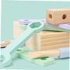 HONMEET 1set Wooden Tool Box for Boys and Girls Early Educational Construction Playset Promotes Hand-Eye Coordination Creativity and Cognitive Development Safe Wooden Materials view 3