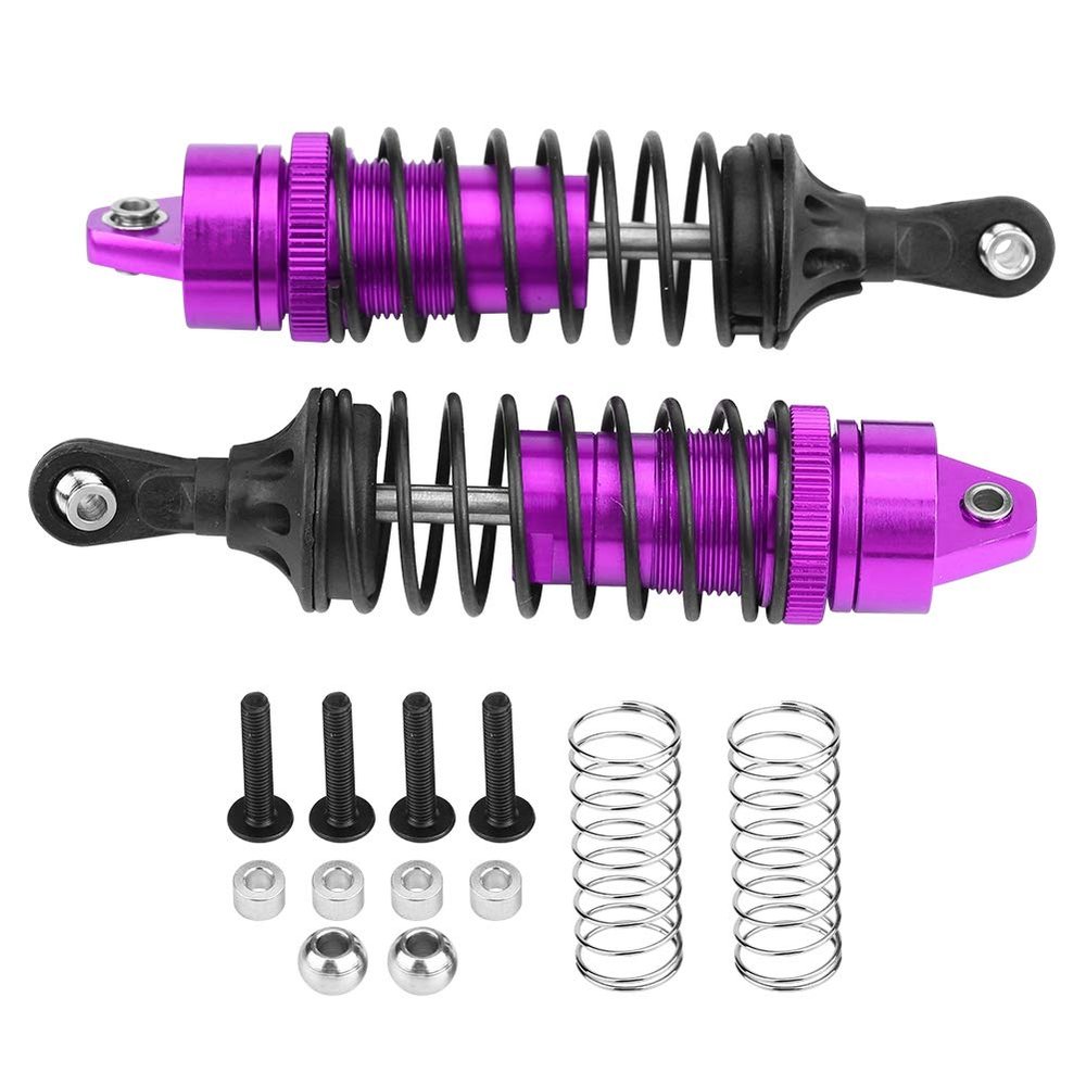 RC Aluminium Alloy Front Shock Absorber Upgrade for Traxxax Slash 4x4 RC Car (SLA023P purple with 1.3MM diameter spring 2P)