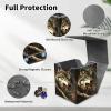 GYSYZJDH Premium MTG Deck Box Holds 120+ Sleeved Cards, PU Leather Magnetic TCG Card Deck Box for MTG, Commander, and More, Fierce Wolf view 3