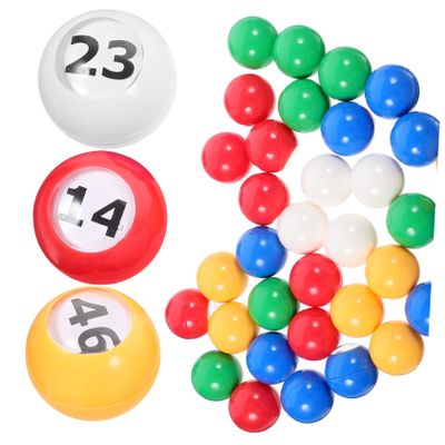 FELTECHELECTR 50pcs Raffle Number Balls Bingo Balls for Parties Celebrations Events Lightweight Non-Fading Easy to Identify Number Printing