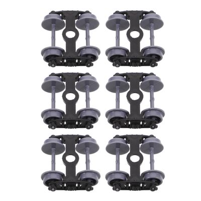 BCOATH Model Train Wheels Building Kit 6Pcs Toy Train Replacement Parts for Kids DIY Projects Easy Installation Smooth Durable Wheels for Craft and Ride-on Accessories 1.57X0.59In