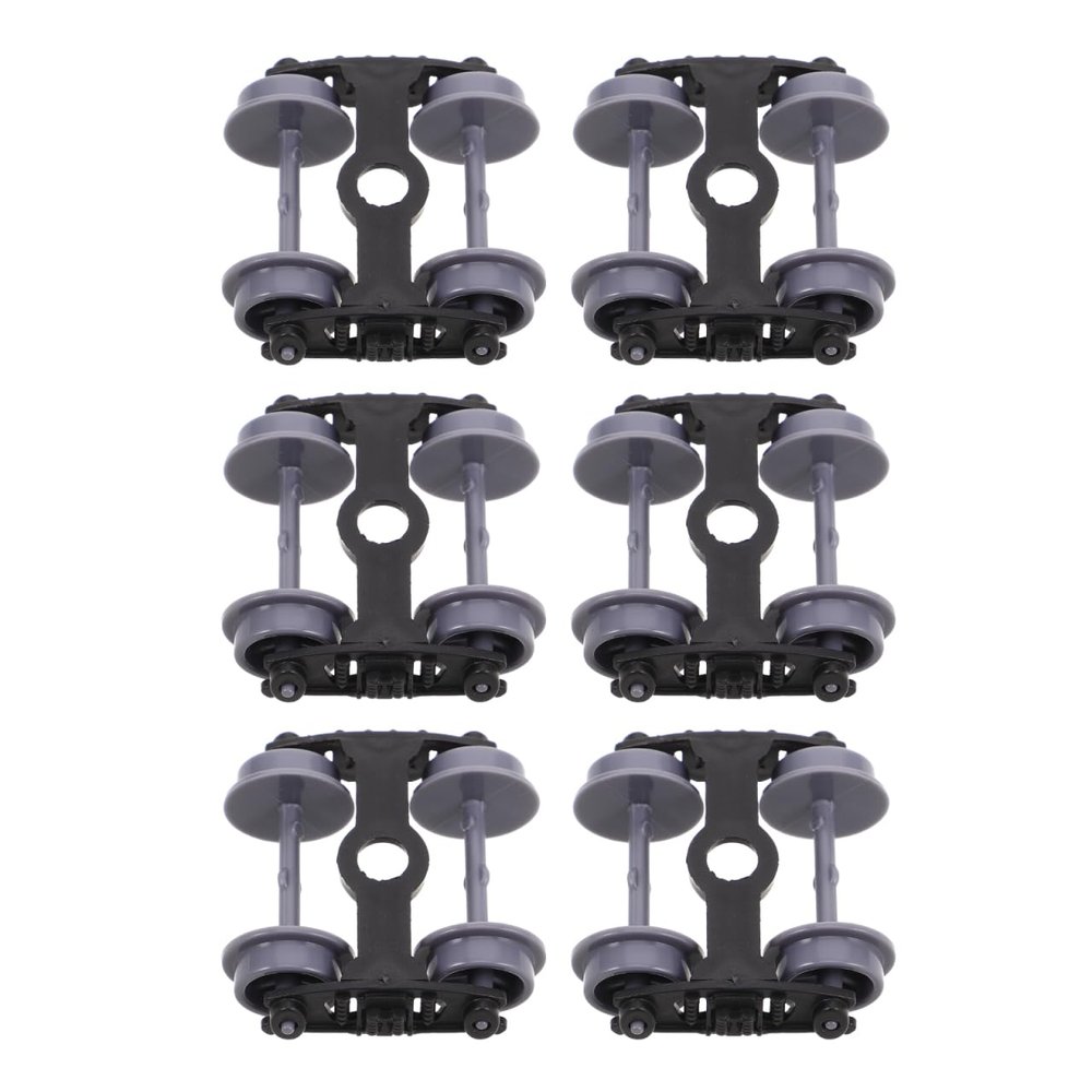 BCOATH Model Train Wheels Building Kit 6Pcs Toy Train Replacement Parts for Kids DIY Projects Easy Installation Smooth Durable Wheels for Craft and Ride-on Accessories 1.57X0.59In