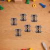 BCOATH Model Train Wheels Building Kit 6Pcs Toy Train Replacement Parts for Kids DIY Projects Easy Installation Smooth Durable Wheels for Craft and Ride-on Accessories 1.57X0.59In view 2