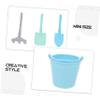 BESPORTBLE 3sets Gardening Tools Boys and Girls Beach Sandbox Toy Kit Small Bucket Trowel and Rake for Planting and Digging Fun and Compact Design for Little Hands view 3