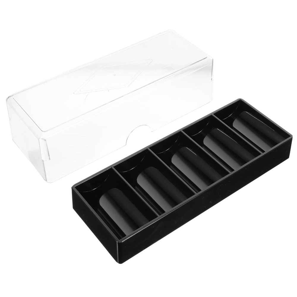 BESPORTBLE Professional Poker Chip Holder Multi-function Acrylic Chip Box Portable Poker Case Storage