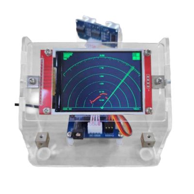 CoudarTitie Ultrasonic Radar Scanning Detection Scanning Sensors RC Vehicles Radar Display for 1/10 RC Crawlers, 2.8 inch Screen Set