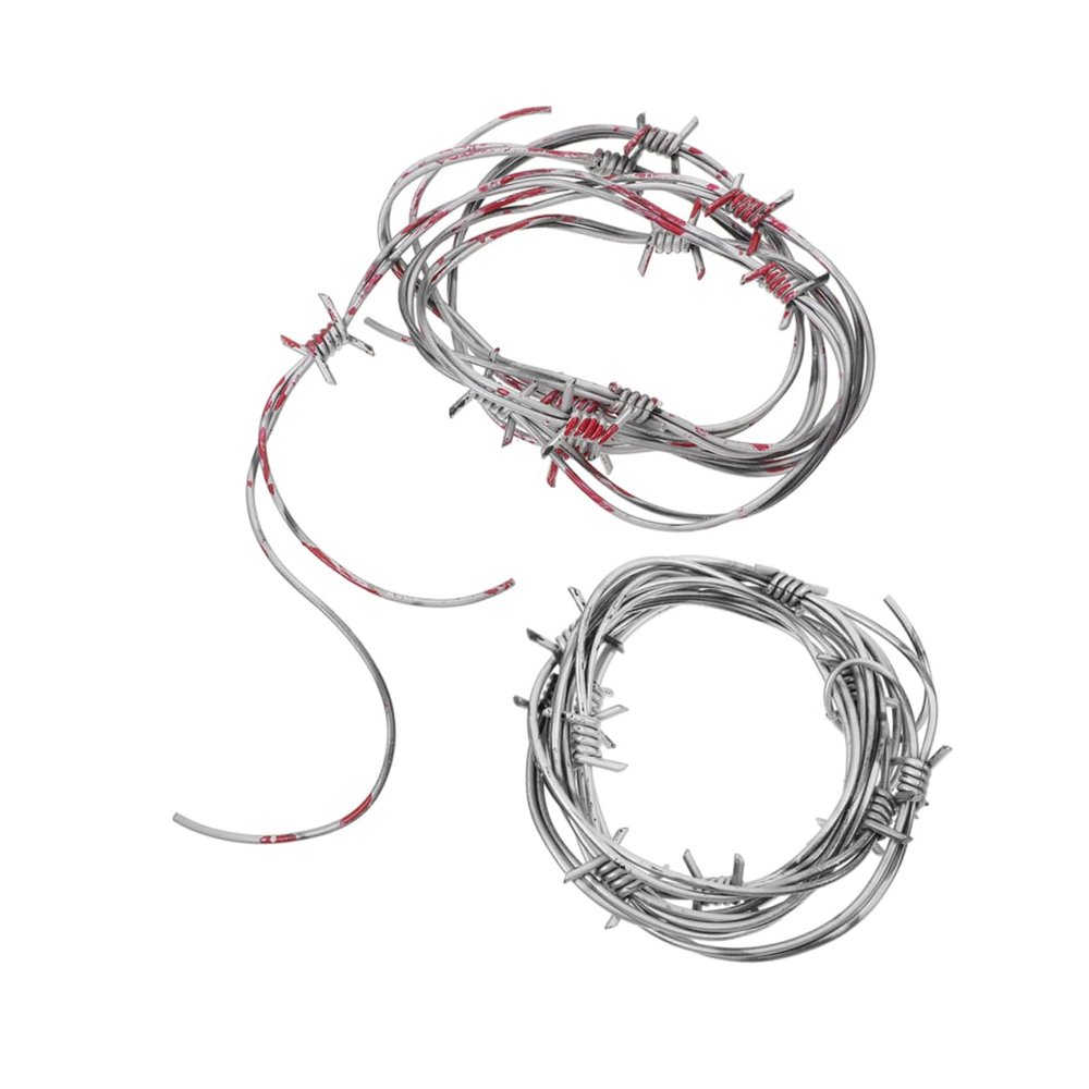 Abaodam 2pcs Halloween Barbed Wire Prank Props Gothic Decoration for Haunted House and Party Spooky Fences Decor for Halloween Events Realistic Interactive Design