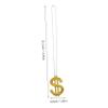 BESTonZON 4pcs Money Sign Pendant Necklace for Girls Lightweight Costume Jewelry for Halloween Parties Unique Design Versatile Accessory Comfortable Wear view 2