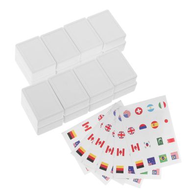 BESTonZON 65pcs National Flag Mahjong Stickers Travel Stickers for School Themes and Parties Educational Game for Home School Journals and Decor