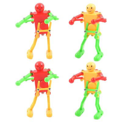 Gogogmee 4pcs Clockwork Soldier Toy Desktop Decor Fun Stress Relief Ornaments for Boys and Girls Adults for Parties Birthdays Christmas Random Color