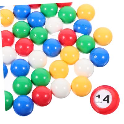 SUPVOX 50Pcs Colored Balls for Bingo Bright Entertainment Balls for Raffles Game and Events Lightweight and Easy to Find