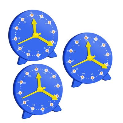 CORHAD 3pcs Educational Clock for Boys and Girls Learn to Read Desktop Clock Aids Toy for Boys and Girls