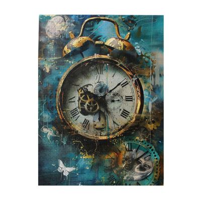 Cafemira Wooden Jigsaw Puzzle for Adults 500 Pcs,Imaginary Clocks,Every Piece is Unique,Relieve Stress and Enjoy The Fun of Solving,Exercise Your Hands On Skills,Let Your Imagination Run Wild