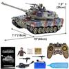 German Leopard-2 Tank, 1/18 RTR RC Armored Fighting Vehicle, Airsoft BB Battle Water Bomb Shot, Smoke Sound Light Recoil, 2.4Ghz Vibration Controller, Modern Military Model MBT Panzer Collection view 4