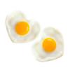 Abaodam 2pcs Realistic Heart Fried Model PVC Fake Food Decoration for Restaurants Kitchen Props Photography Lifelike Artificial Eggs for Home Decor view 1