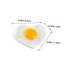 Abaodam 2pcs Realistic Heart Fried Model PVC Fake Food Decoration for Restaurants Kitchen Props Photography Lifelike Artificial Eggs for Home Decor view 2