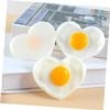Abaodam 2pcs Realistic Heart Fried Model PVC Fake Food Decoration for Restaurants Kitchen Props Photography Lifelike Artificial Eggs for Home Decor view 3