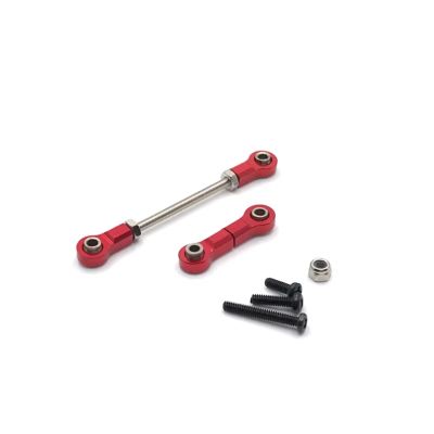 RC Car DIY Parts for WLtoys 284131 K969 K979 K989 K999 P929 P939 RC01 for Mini-Q for Mini-Z Metal Upgrade Front Steering Link RC Car Parts(Red)