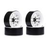 RC Car Upgrade Part for Tamiya for Axial for Scx10 D90 for HPI 1/10 4PCS Aluminum 1.9inch Beadlock Wheel Rims RC Crawler(White) view 1