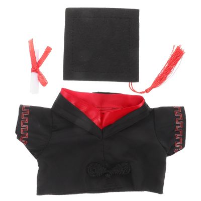 Abaodam 1Set Graduation Plush Set with Cap and Adorable Outfit Present for Graduation Celebration Unique Graduation Costume for Stuffed Animals Trim Tassel Hat