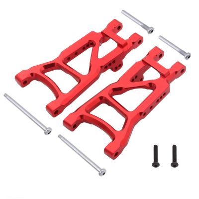 RC Car Upgrade Part for Traxxas for Slash 2WD for VXL for Nitro 1/10 Metal Front and Rear Suspension Arm Kit RC Car Upgrade Parts(Red,Rear Arm)
