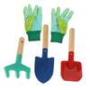 HONMEET 5pcs Boys and Girls Gardening Tools Set Boy Girl-Friendly Shovel Rake Trowel Gloves Garden Toys for Outdoor Fun for Birthday Learning Activities view 1