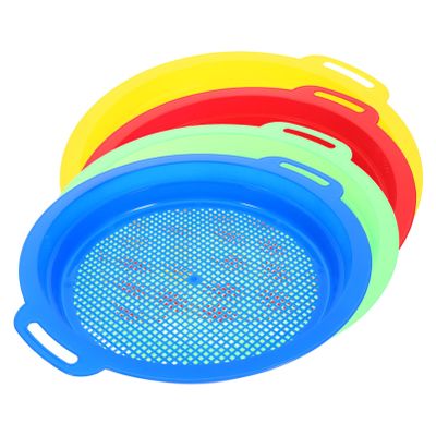 BESPORTBLE 4pcs Boy Girl Sand Sieve Lightweight Plastic Beach Toys for Filtering Sand Rocks Shells Fun for Toddlers Beach Backyard
