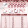 2 Packs 18mm Flange Set, Updated Oval Soft Rim Shield and Wide Mouth Base Connector Pump Parts for Spectra S2 Spectra S1 9 Plus Breastpumps Accessories, 106 Degree Wider Opening Angel view 3