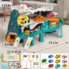 BLmukce Dinosaur Race Track Playset for Boys Kids 3-5, Dinosaur Climbing Hills Car Track Play Set with 10 Mini Racer Cars, Birthday Gift for 3 4 5 6 7 8 Year Old Boys Girls view 3