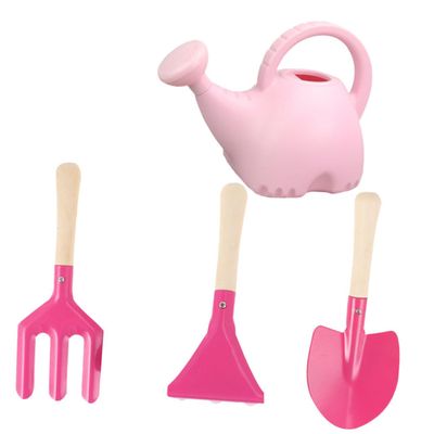 BESPORTBLE 4pcs Boys and Girls Garden Tool Cartoon Flower Watering Can Shovel Wood Handle for Outdoor Planting Garden Tools for Boys and Girls