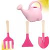 BESPORTBLE 4pcs Boys and Girls Garden Tool Cartoon Flower Watering Can Shovel Wood Handle for Outdoor Planting Garden Tools for Boys and Girls view 4