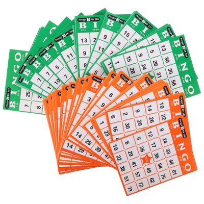 KICHOUSE Bingo Game Cards Coated Paper Cards for Fun with Friends and No Harmful Substances for Parties and Events Random Colors