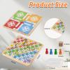12 Inch Wooden 2-in-1 Ludo & Snakes Board Game, Reversible Travel Set with Storage Bag & Organizer Box (All-in-One Storage) view 2