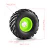 133mm 1/10 RC Monster Truck Rubber Tire Plastic Wheel Rim Big with monster Set 12mm Hex Fit for 1/10 most RC Monster Truck E-Revo HIMOTO HSP HPI Summit, Tamiya Kyosho W77 (Green) view 2