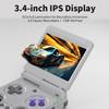 RG34XXSP Retro Handheld Game Console RG34XX SP Retro Gaming Console with 64G Preloaded 5000+ Games,3300 mAh Battey, Portable Pocket Arcade Support 30+ Simulators 5G WiFi Bluetooth HD Gray view 3