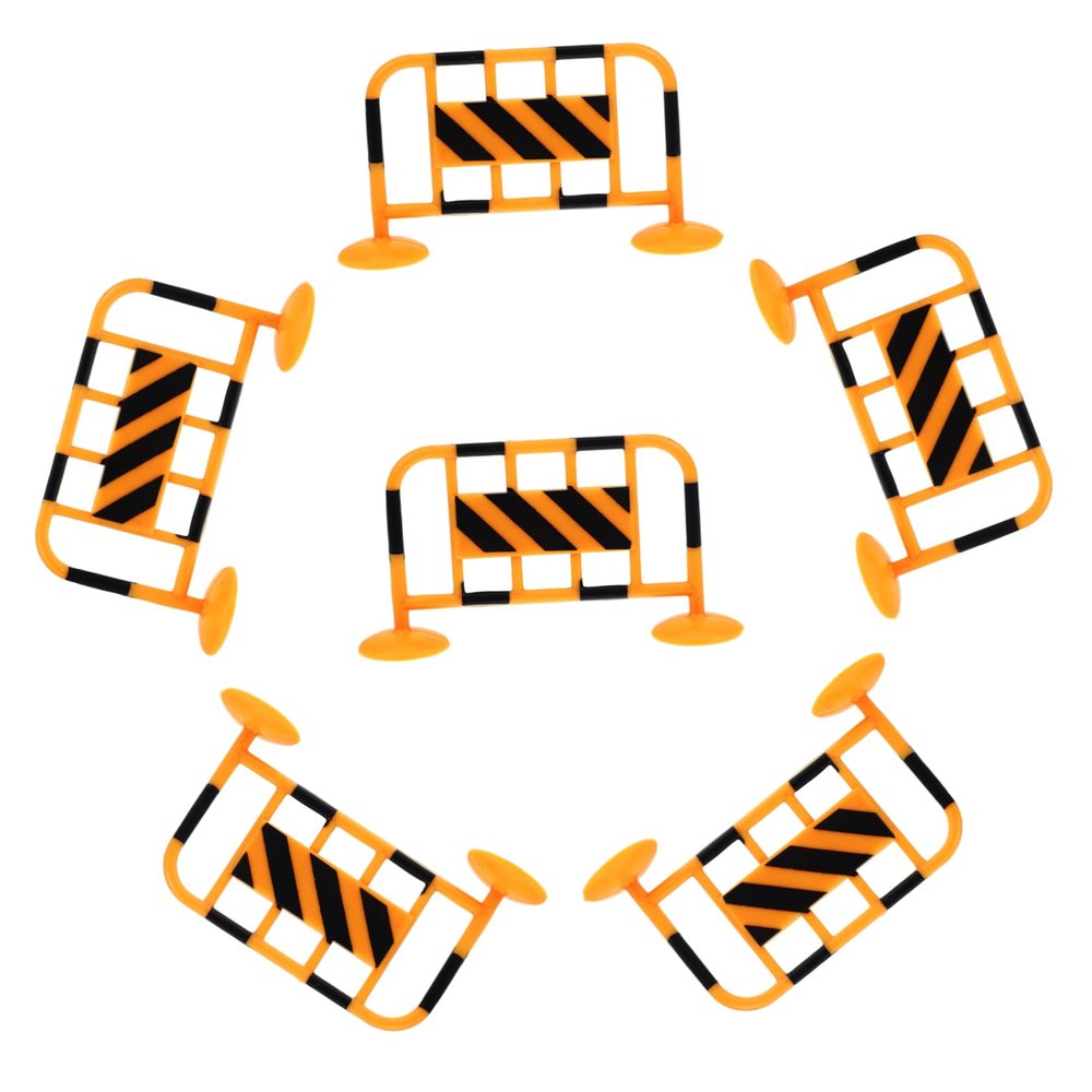 KICHOUSE 10Pcs Mini Traffic Signs and Roadblocks Model Traffic Barricades for Educational Playtime for Teaching Road Safety and Traffic Rules