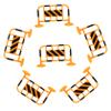 KICHOUSE 10Pcs Mini Traffic Signs and Roadblocks Model Traffic Barricades for Educational Playtime for Teaching Road Safety and Traffic Rules view 1