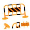 KICHOUSE 10Pcs Mini Traffic Signs and Roadblocks Model Traffic Barricades for Educational Playtime for Teaching Road Safety and Traffic Rules view 2